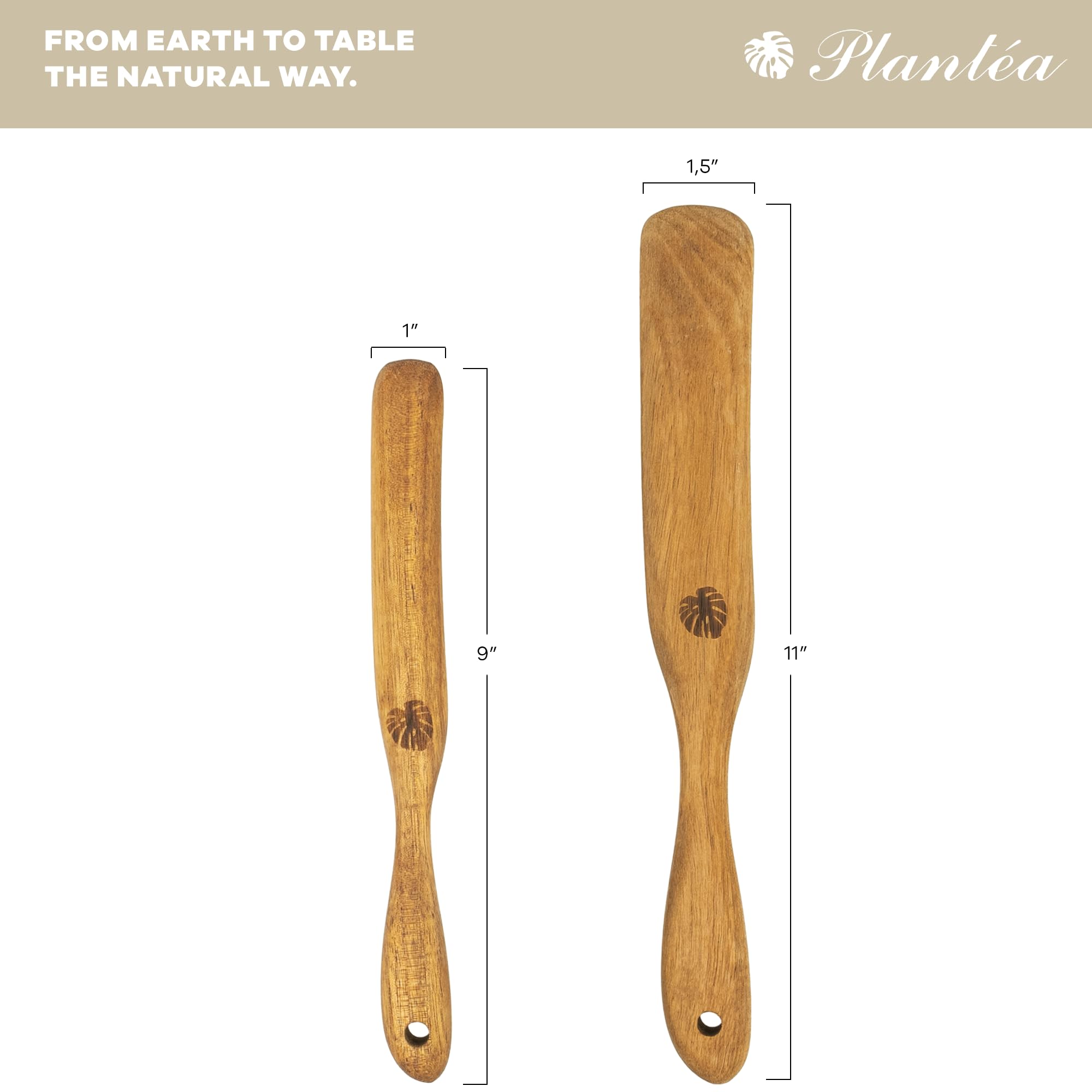 Rinse and air-dry PLANTÉA spurtle for long-lasting kitchen performance.