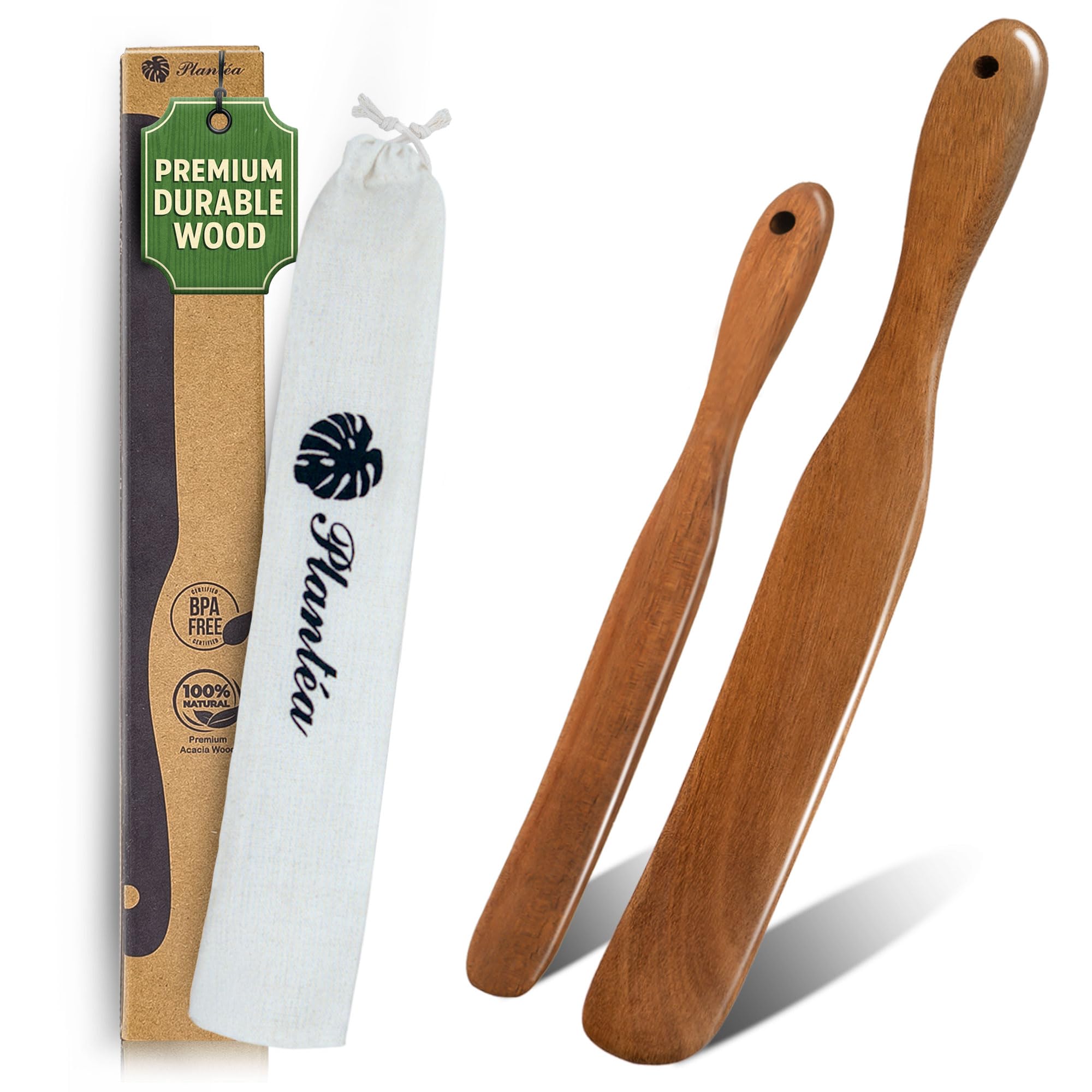 PLANTÉA Skinny Spurtle Set 2 for sourdough starter mixing.