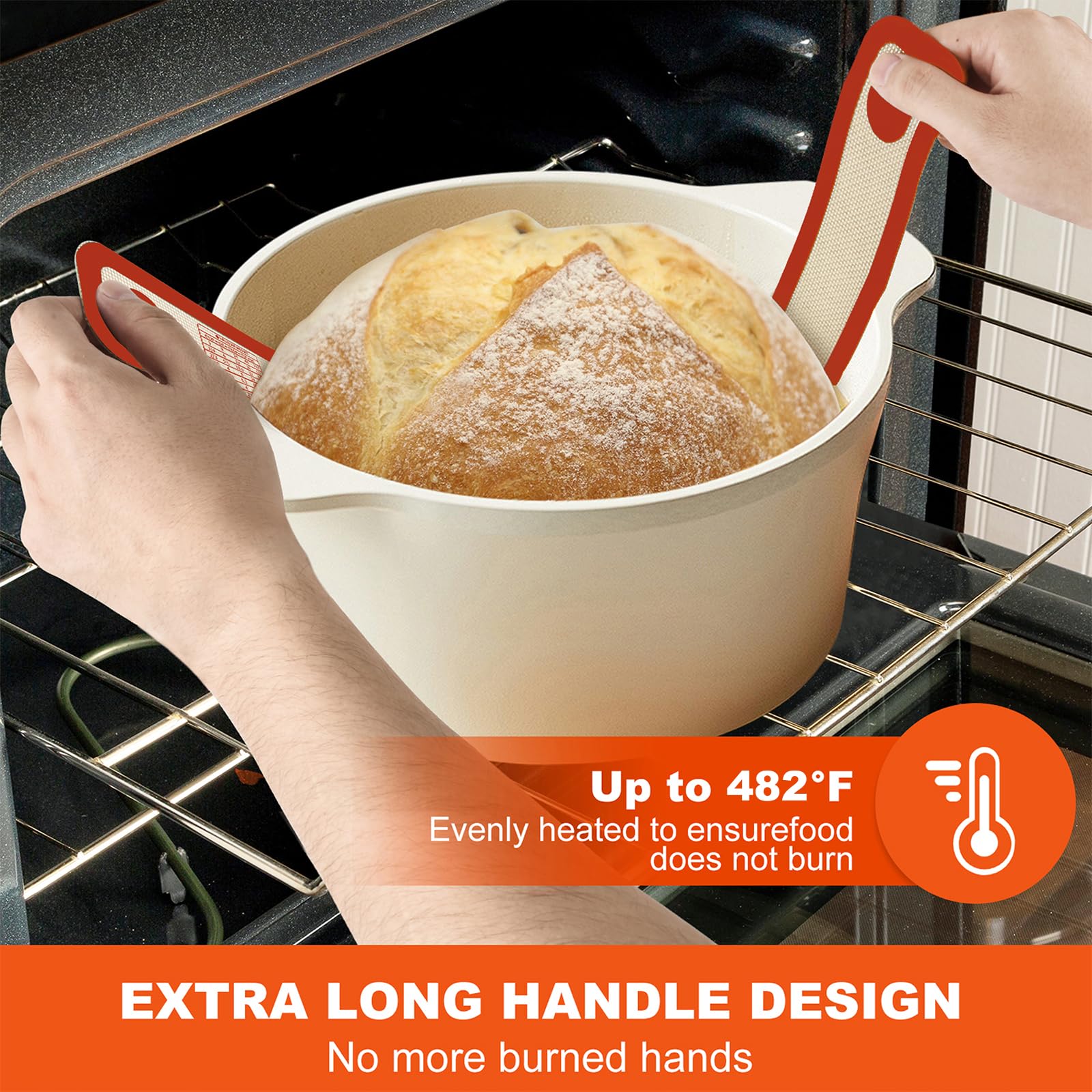 PLAPITATE heat resistant liner supports even browning without soggy bottoms.