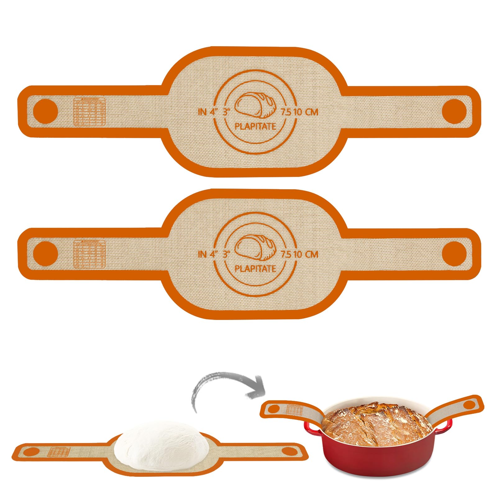 PLAPITATE silicone bread sling for safe bread transfer