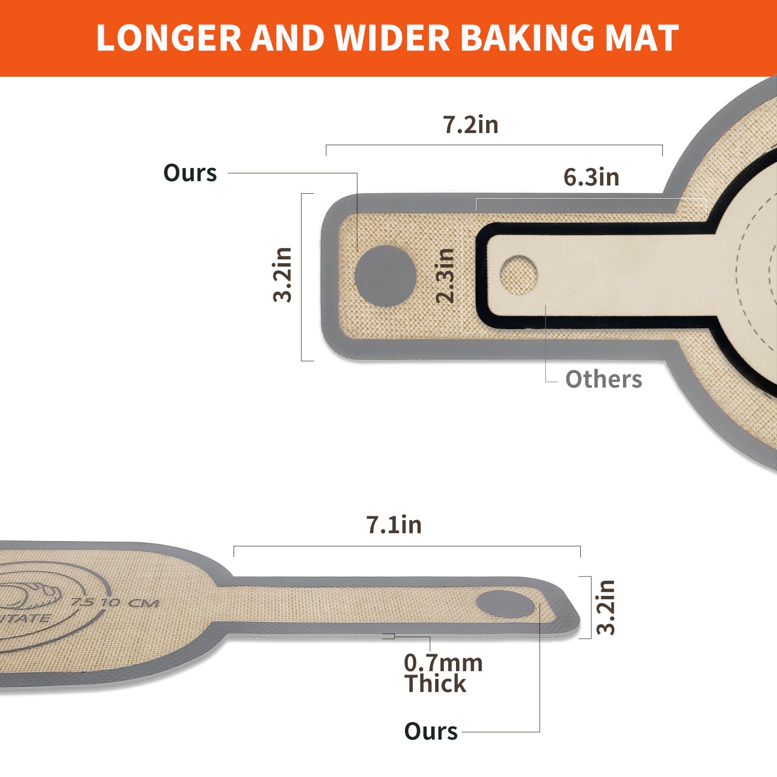 PLAPITATE bread sling round shape showing easy loaf release and even bake.