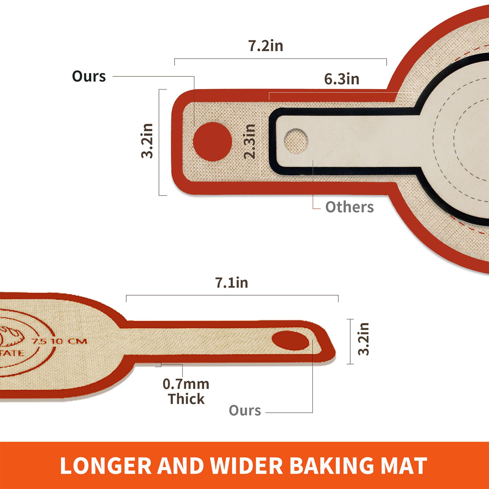 PLAPITATE silicone bread sling oval helps transfer loaves safely with long handles.