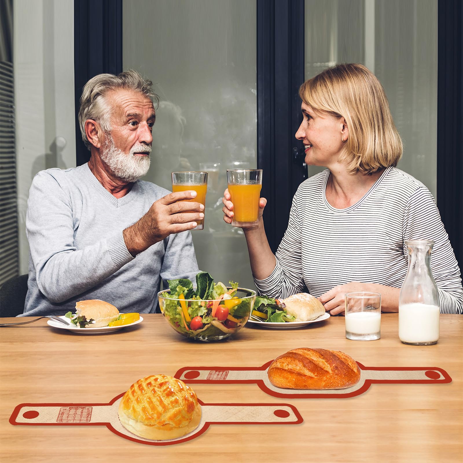 PLAPITATE versatile baking mat works for cookies, pizzas, and vegetables.