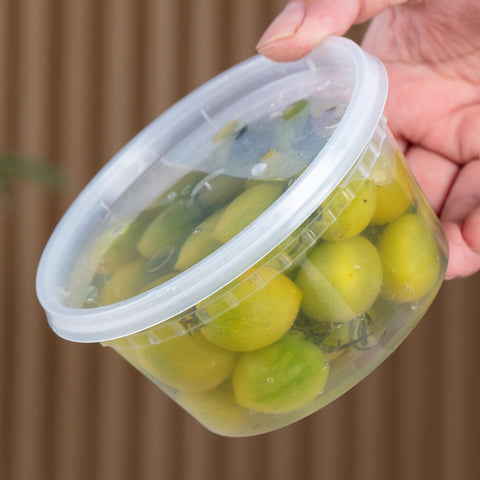 Plaspapier BPA-free container for safe cold storage.