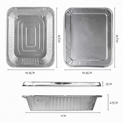 Plasticpro aluminum foil pans provide durable bakeware for roasting, baking, and easy transport.
