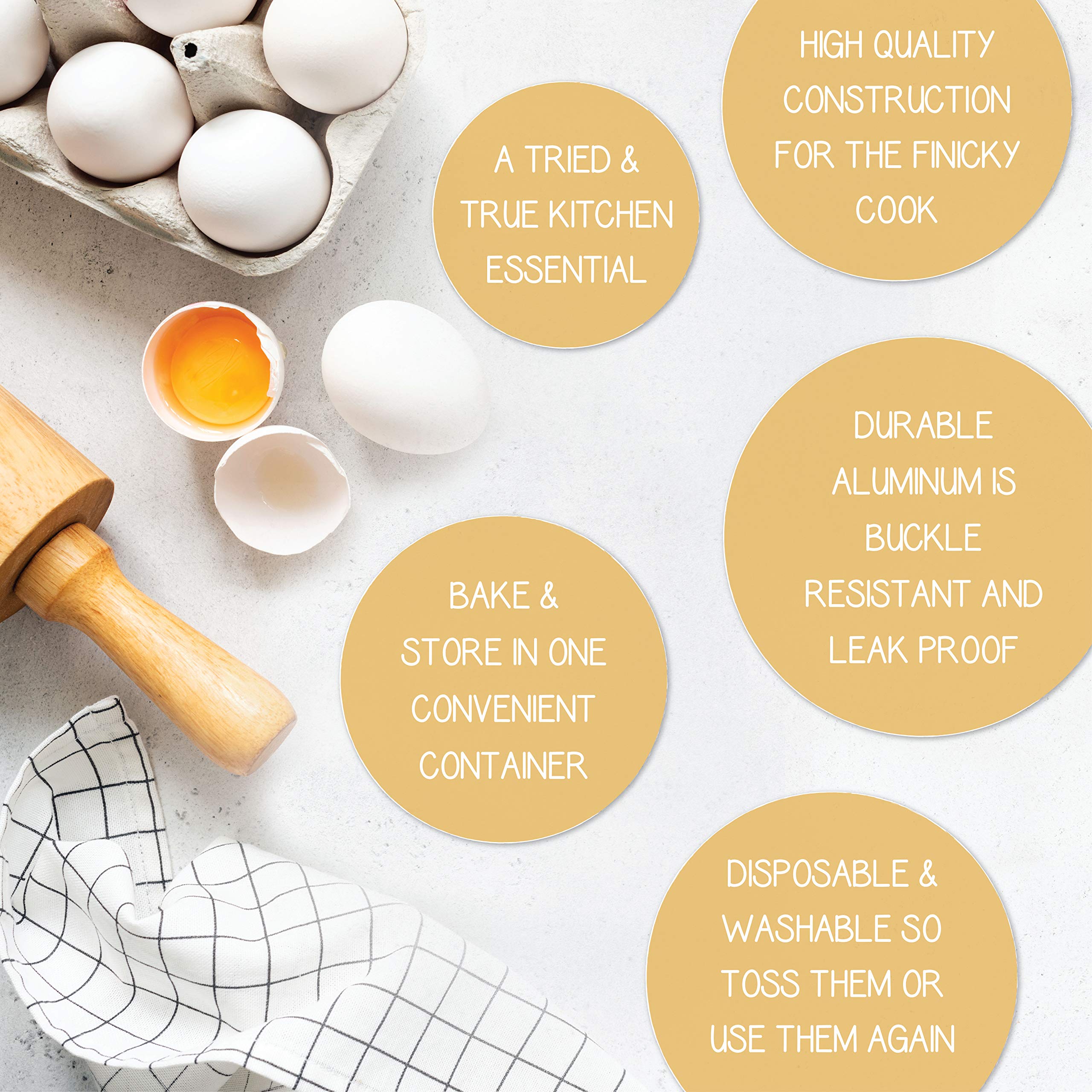 Plasticpro baking pans ideal for lasagna, cakes, and casseroles.