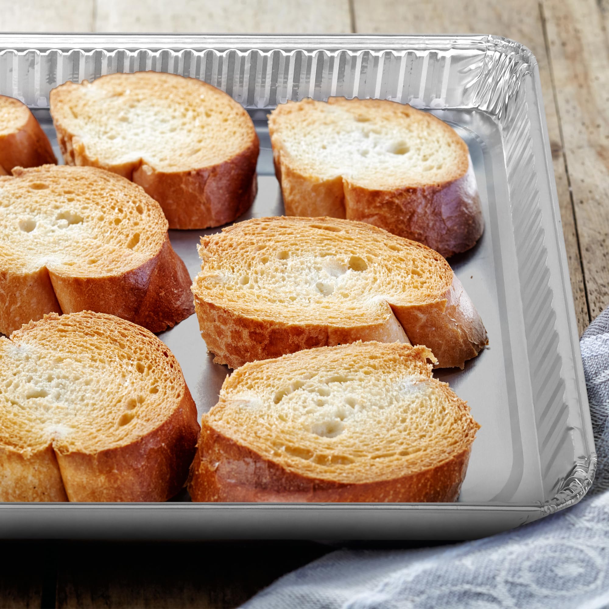 PLASTICPRO disposable aluminum baking pans 13x17 for large-batch baking and easy cleanup.