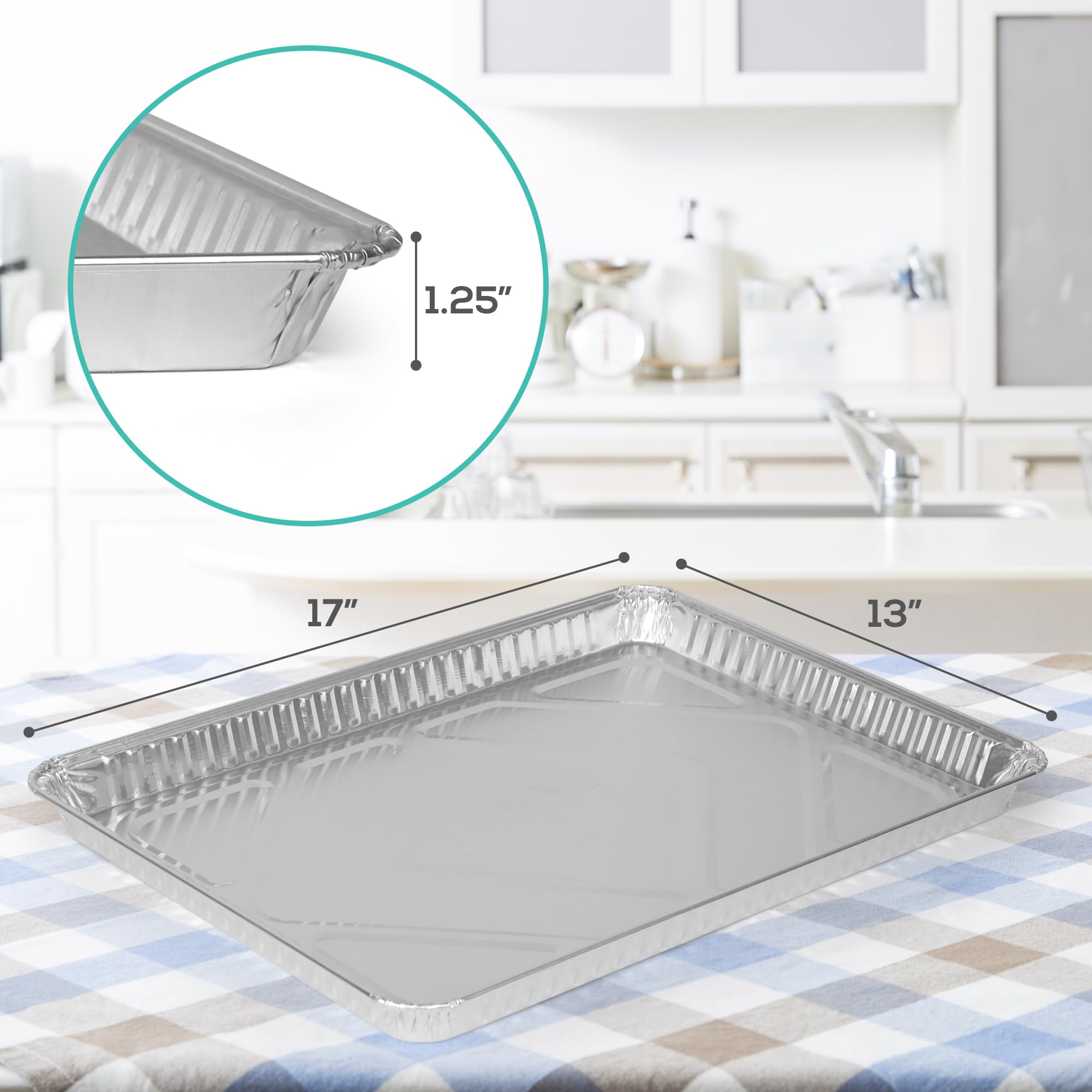 PLASTICPRO disposable baking trays 13x17 ideal for events and quick cleanup.