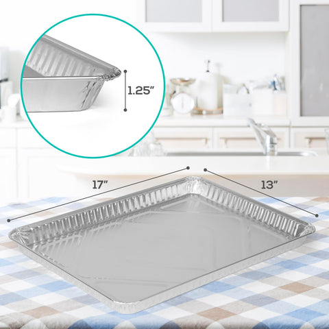 PLASTICPRO disposable baking trays 13x17 ideal for events and quick cleanup.
