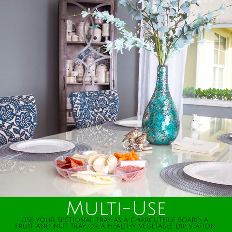 Plasticpro elegant party platter adds a refined touch to weddings and holidays.