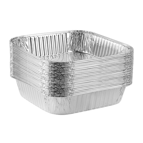 Plasticpro 8x8 inch foil pan for baking and quick cleanup.