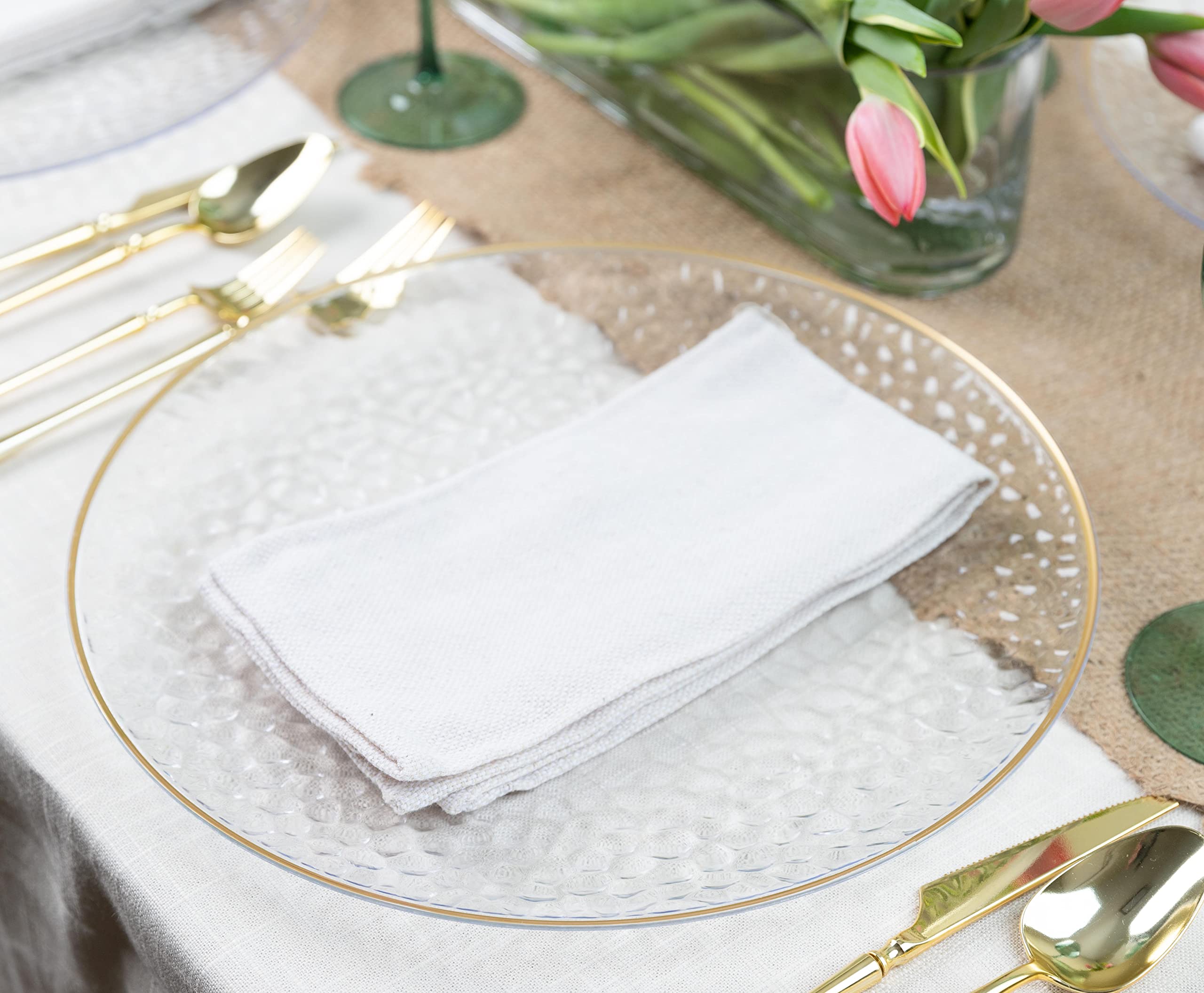 PlasticPRO party dinnerware charger simplifies cleanup after celebrations.