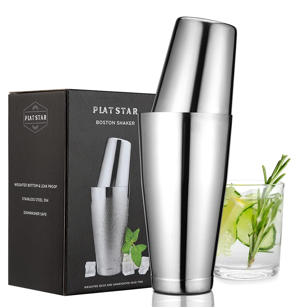 Plat Star classic stainless steel shaker with a silver finish for timeless barware.