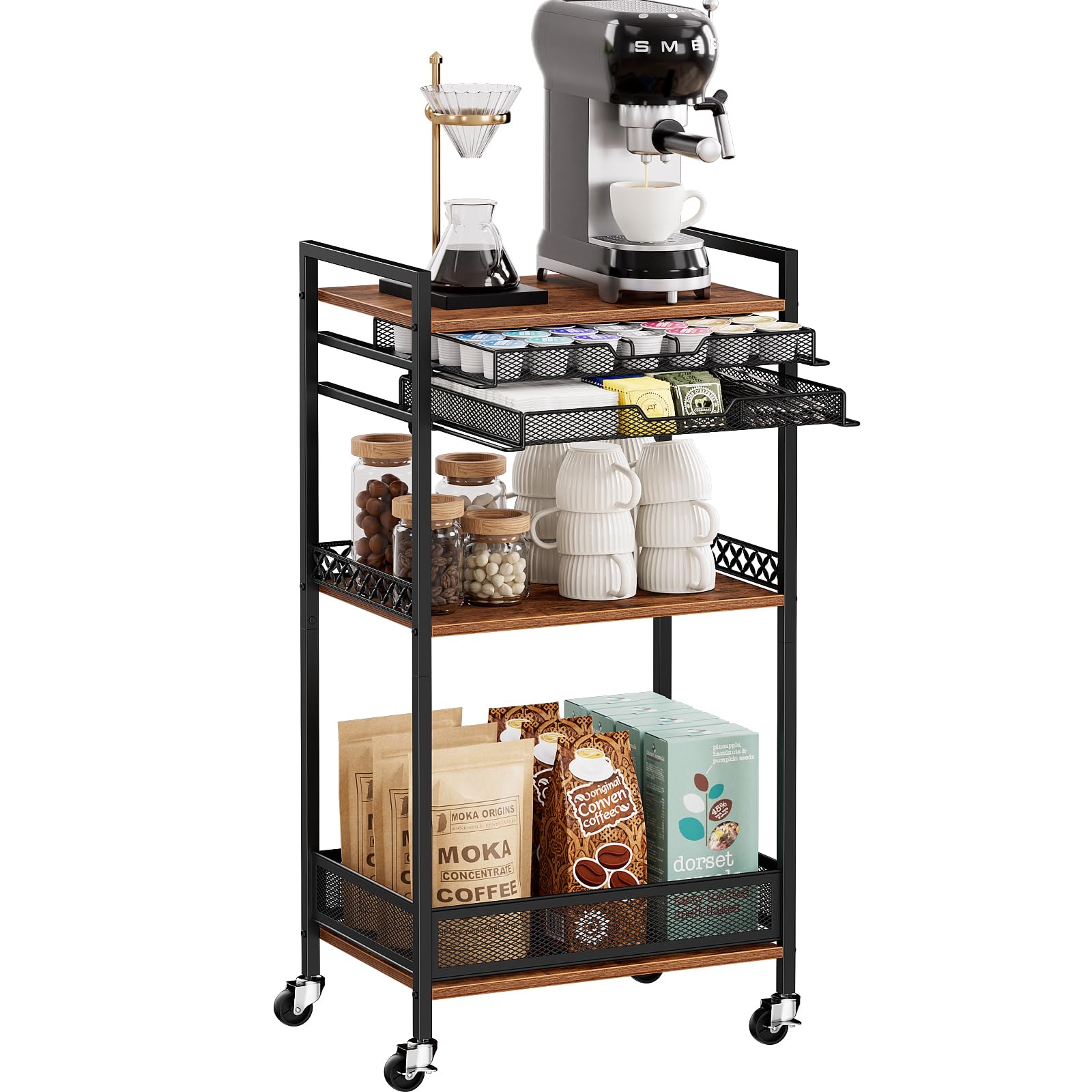 Plaviya K Cup Holder Rack front view for quick, organized coffee mornings