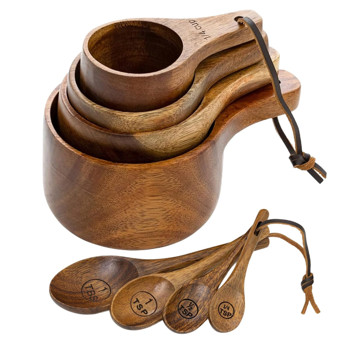 pldnhzua wooden measuring cups set demonstrates precise baking portions