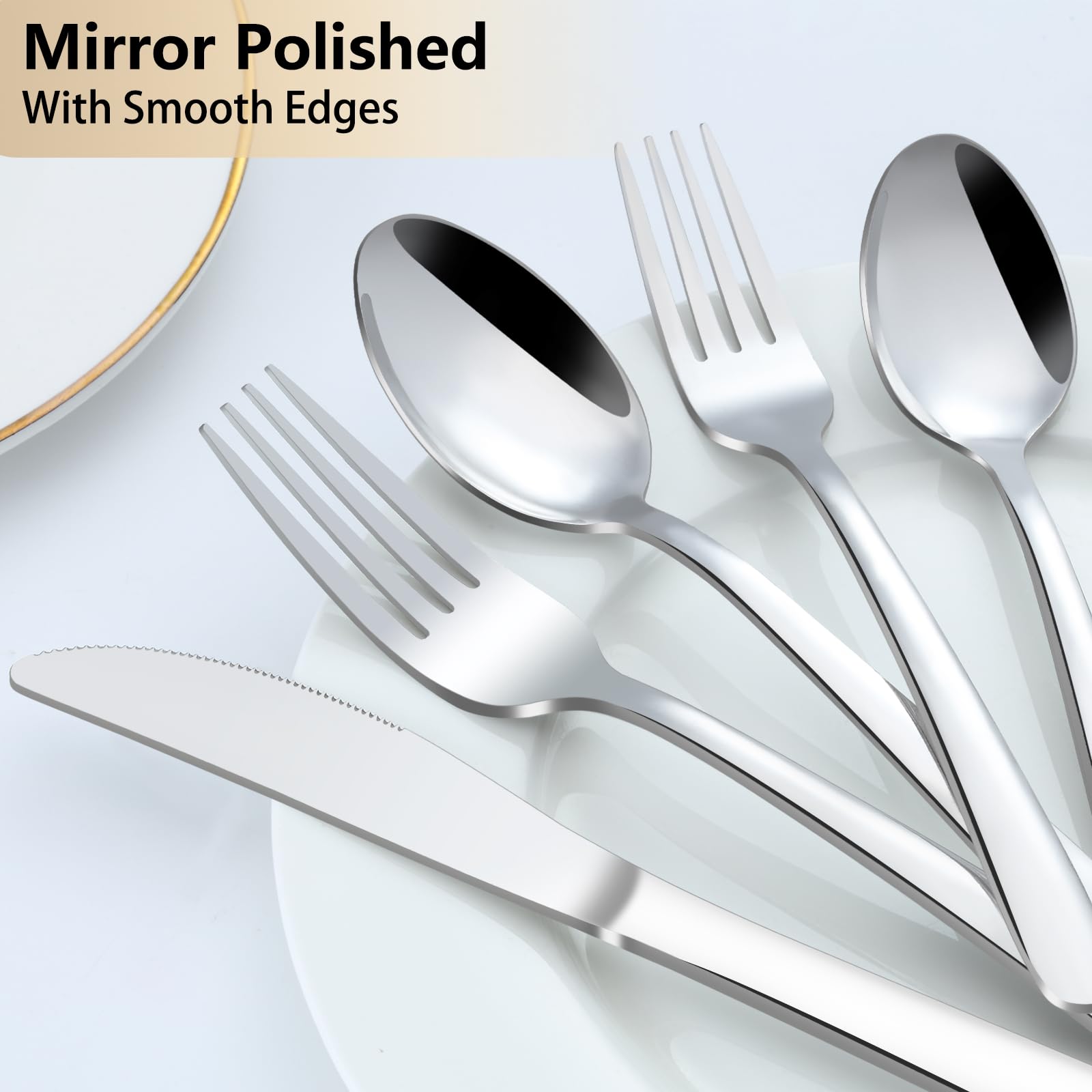 Pleafind 60 piece silverware set 12 salad forks versatile for everyday use