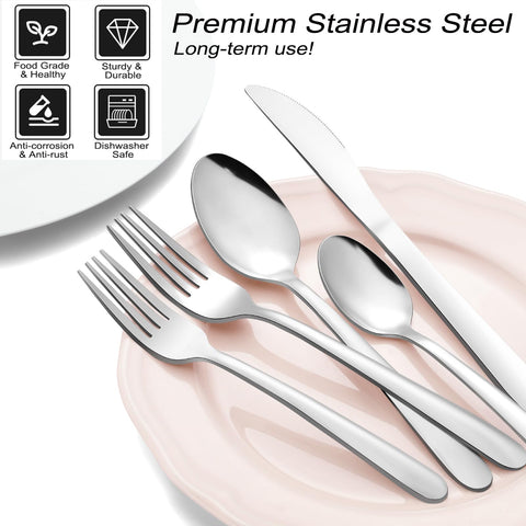 Pleafind dishwasher-safe flatware simplifies cleanup after meals and events