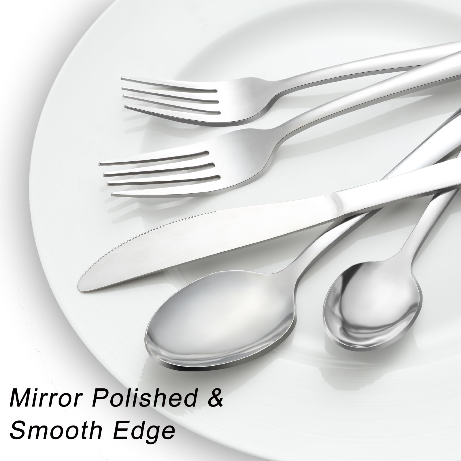 Pleafind ergonomic-handled flatware designed for comfortable, balanced dining experiences