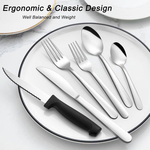 Pleafind steak knives included for versatile serving at gatherings