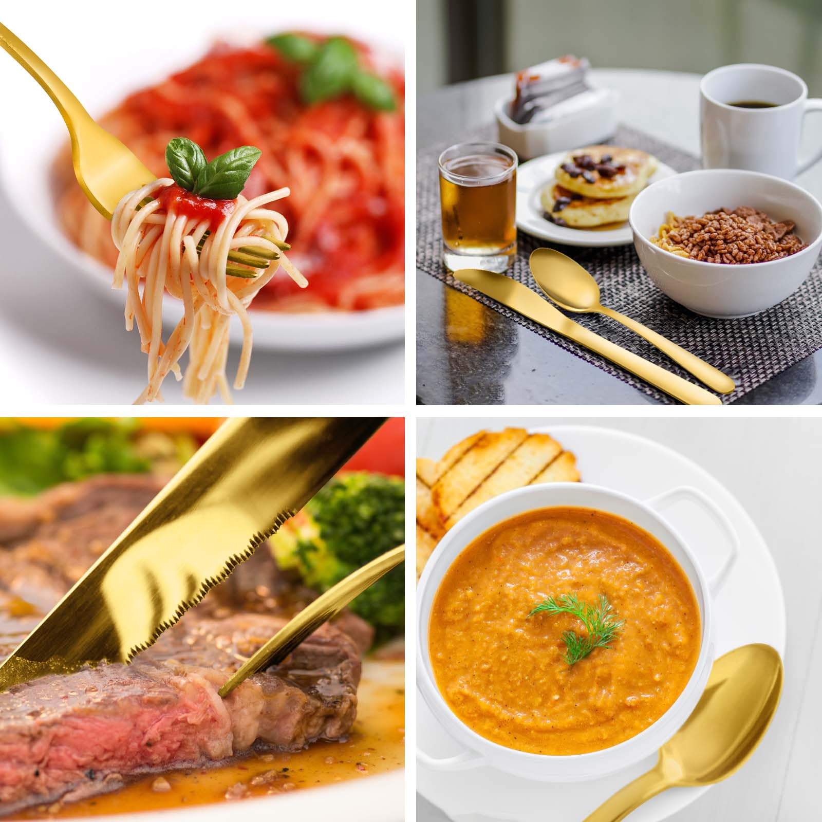 Pleafind 72-piece gold flatware set is dishwasher safe for easy cleanup