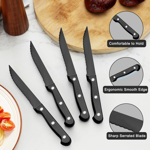 Pleafind 72-piece dinner knives for clean slicing and timeless style.