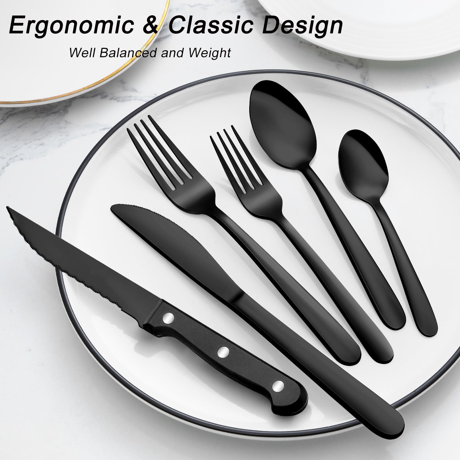 Pleafind 12 steak knives for tender cuts and versatile dining tasks.