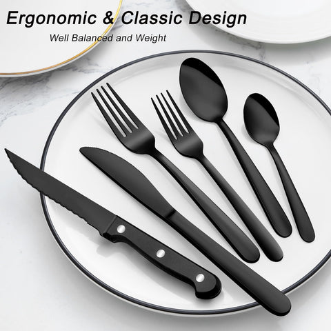 Pleafind 12 steak knives for tender cuts and versatile dining tasks.