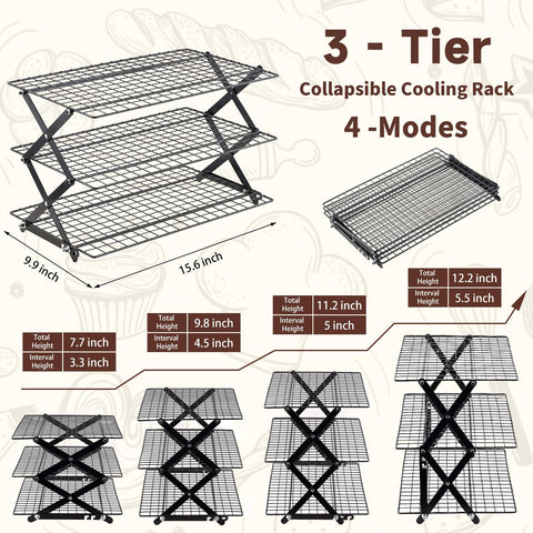Pleafind cooling rack grid pattern promotes 360° airflow for crisper cookies.