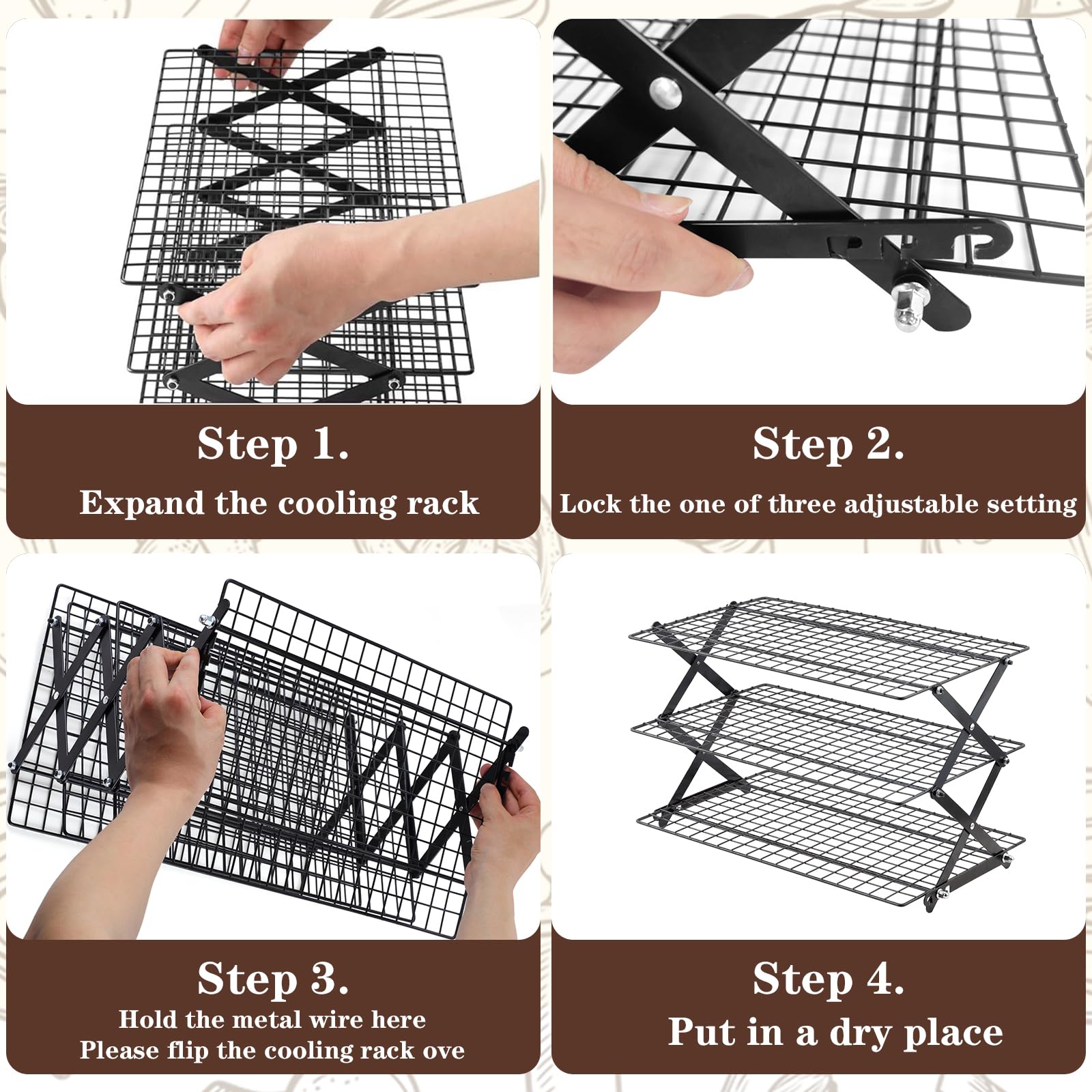Pleafind oven-grade cooling rack durability withstands heat and daily use.