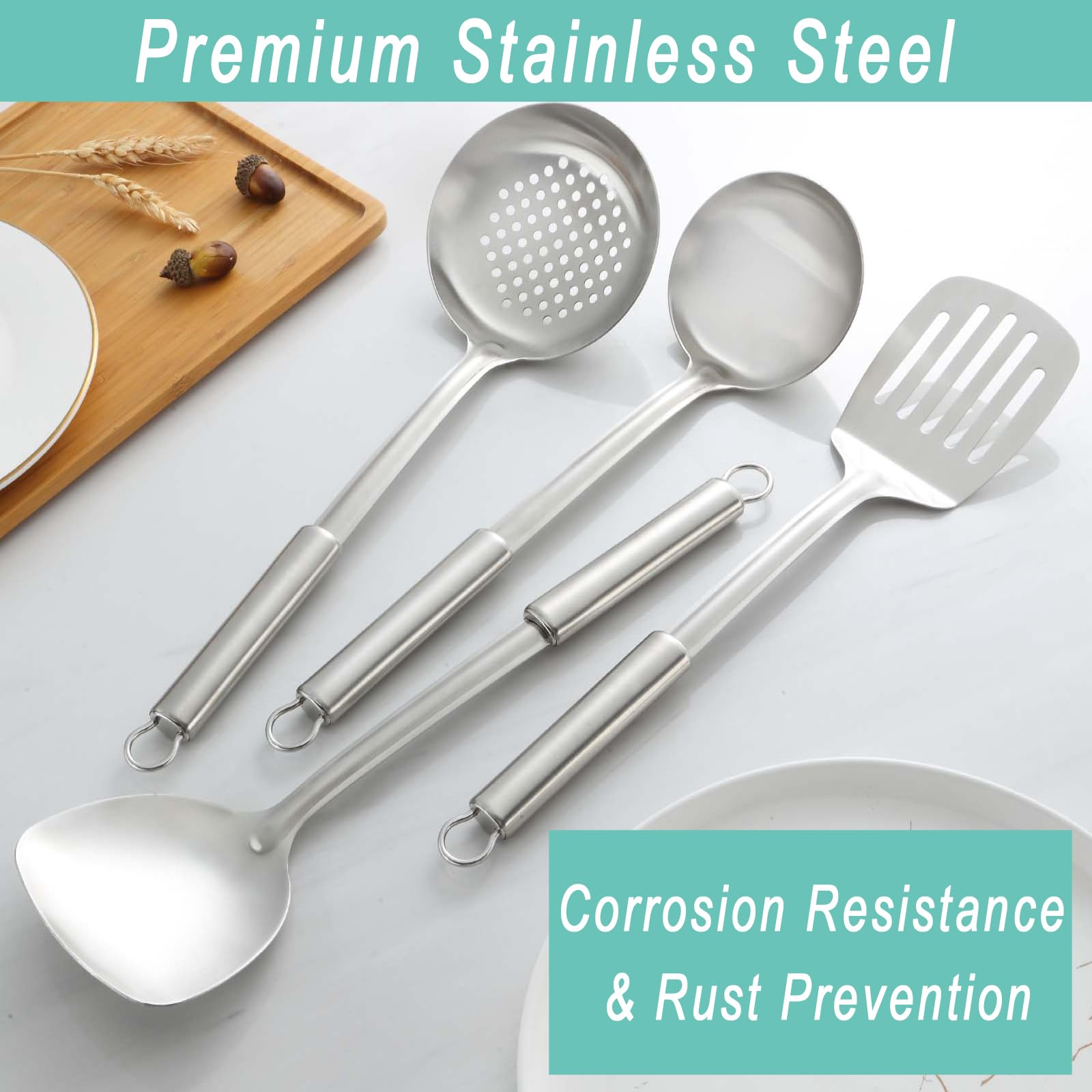 Pleafind slotted spatula keeps foods intact while draining liquids