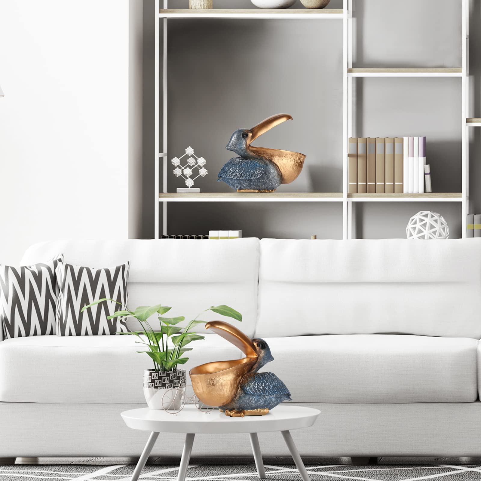 PlivBloom Pelican entryway decor combines practicality with whimsy