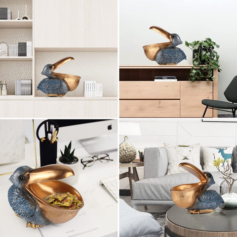 PlivBloom Pelican figurine desk decor adds elegant workplace charm