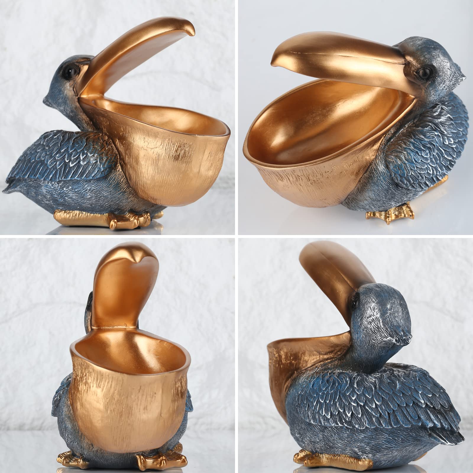 PlivBloom Pelican gold-finish art piece adds modern coastal vibe