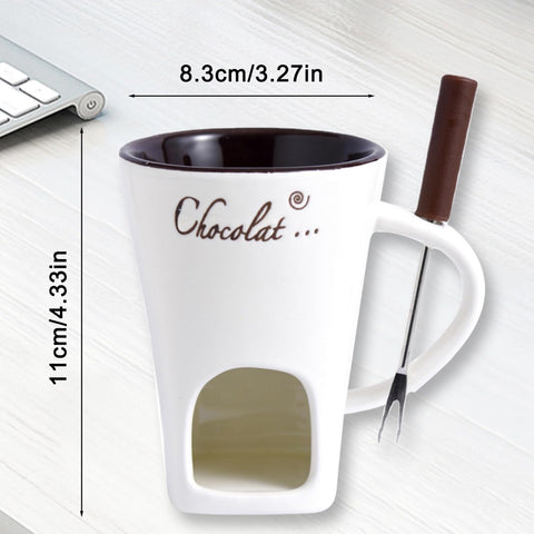 Durable ceramic fondue set by Ploreatu for casual and formal settings