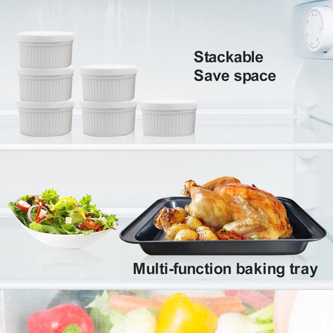 PLSFIT oven-safe ramekins withstand high and low temperatures