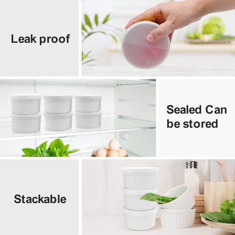 PLSFIT stackable ramekins design saves cabinet space