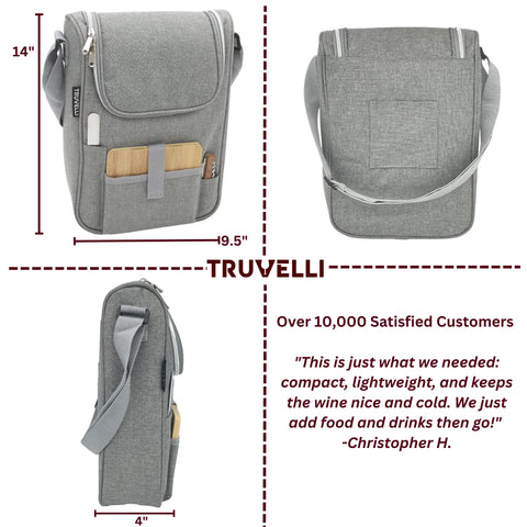 Plush Picnic Truvelli stopper attachment keeps wine bottles secure on trips