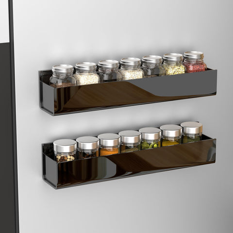PMMASTO spice organizer on cabinet door using nano tape for tool-free mounting