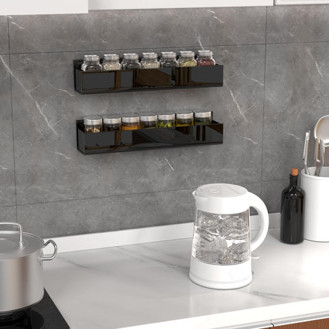 PMMASTO spice rack with end caps protecting jars and preventing slips