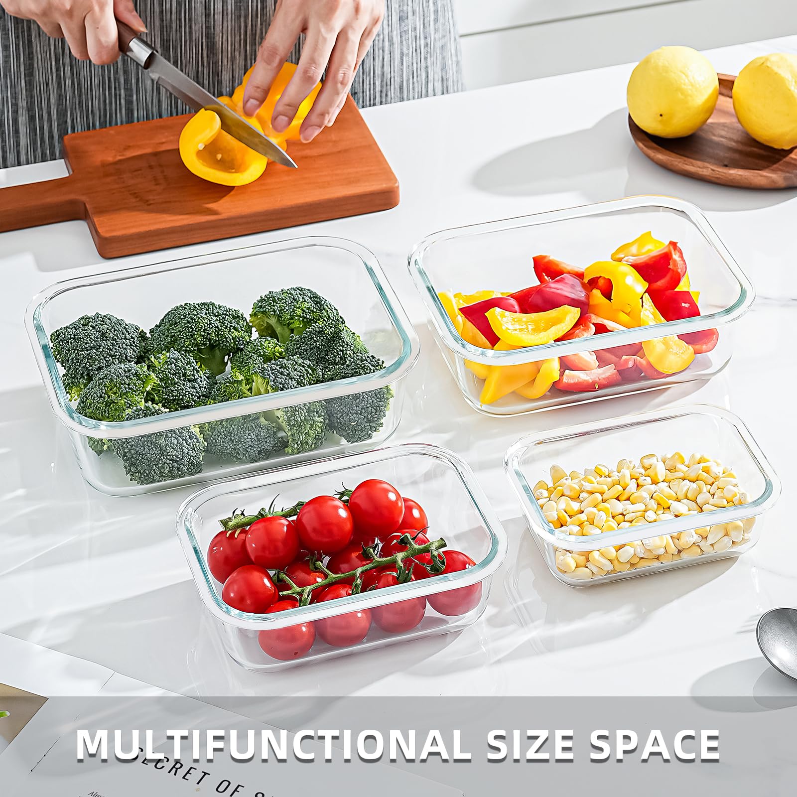 Pmssypl airtight lids with silicone gasket for spill-free freshness.