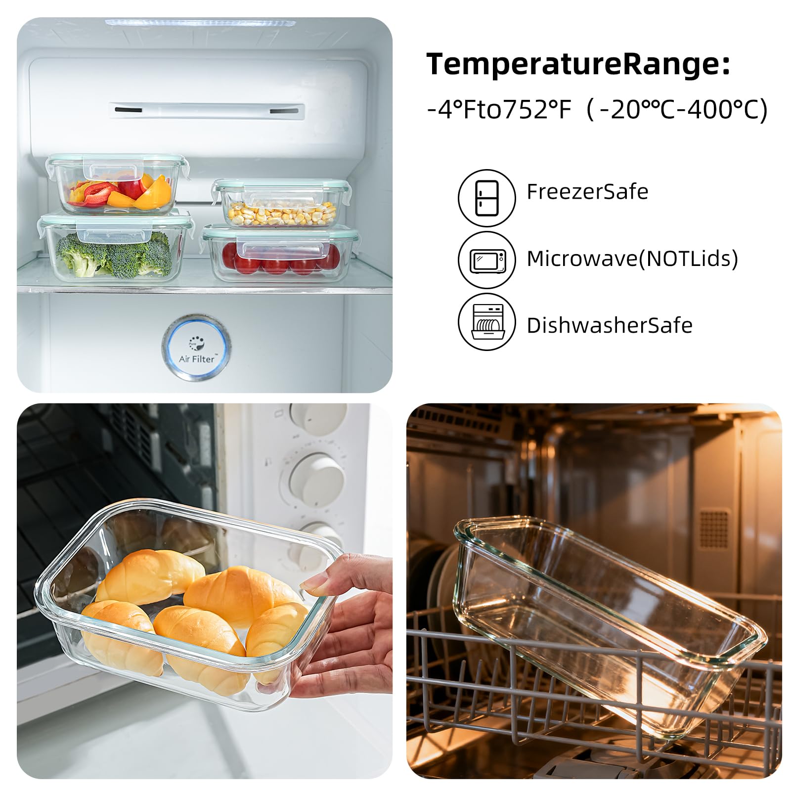 Pmssypl dishwasher-safe containers for easy cleanup after meals.