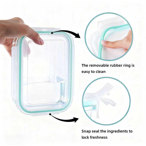 Pmssypl tempered glass, microwave-safe for quick reheats.