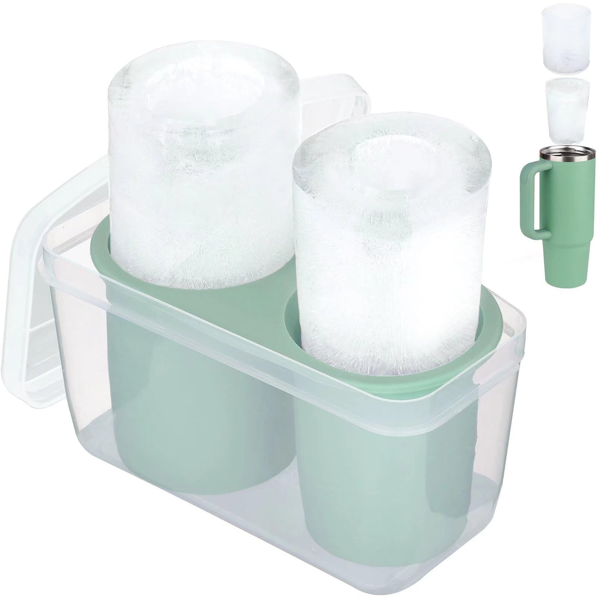 Pneatdez Stanley ice mold with two thick cylinder rings for slow-melting ice.