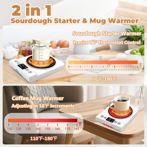 Poatwz 2in1 cup warmer keeps beverages at the chosen temperature.