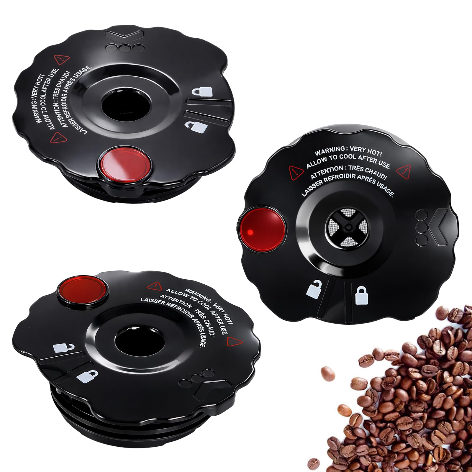 Podoy coffee filter cover lid front view shows Keurig 2.0 compatibility and durable design.