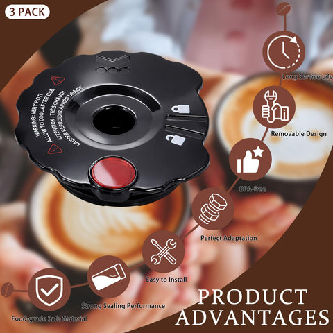 Podoy coffee filter cover lid packaging shows a 3-pack for replacement.