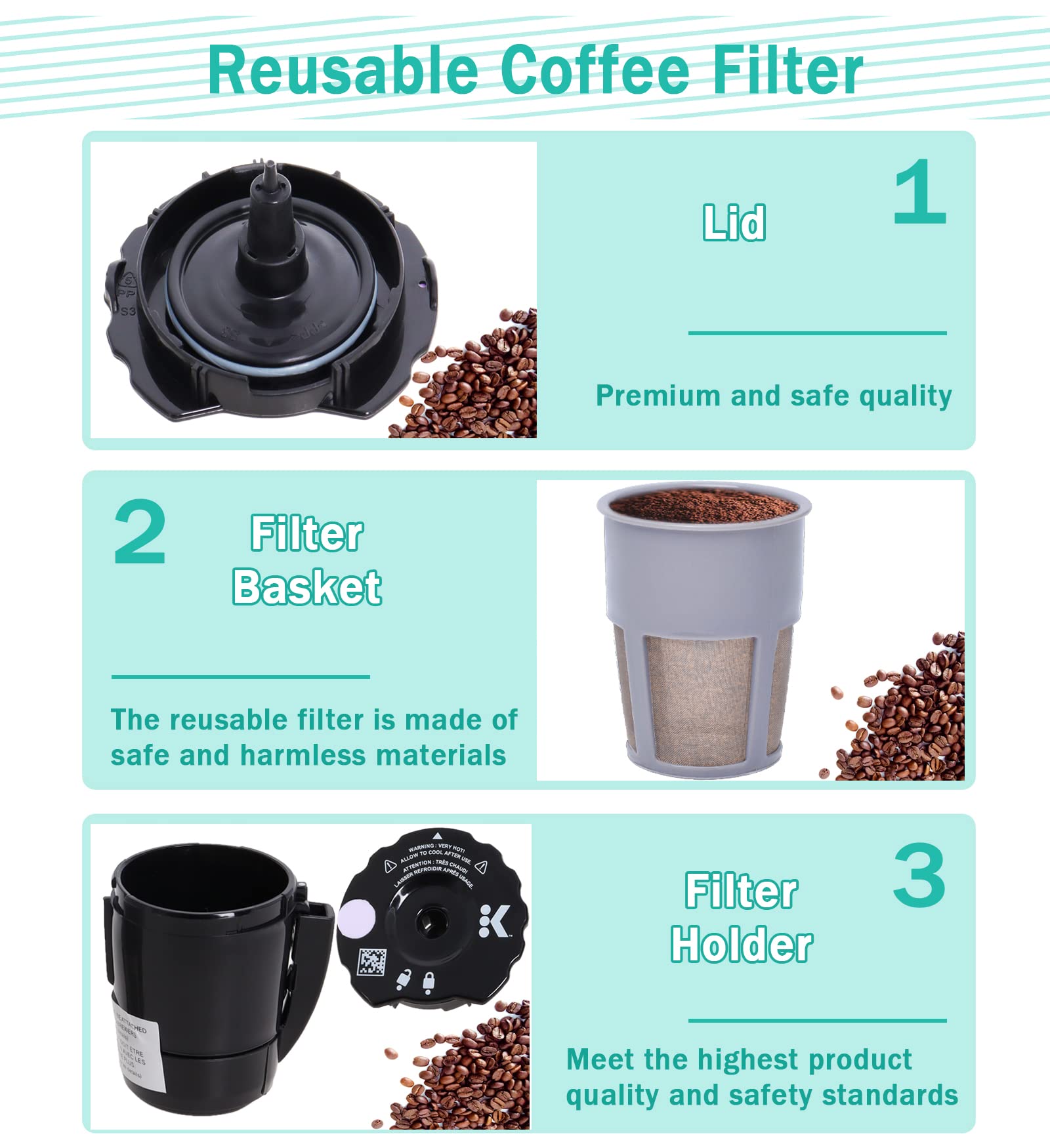 Podoy extra-filter pack keeps you ready for busy mornings.