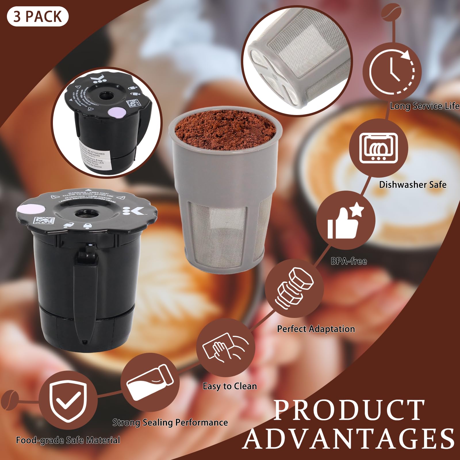 Eco-friendly Podoy K250 reusable filter reduces disposable pod waste