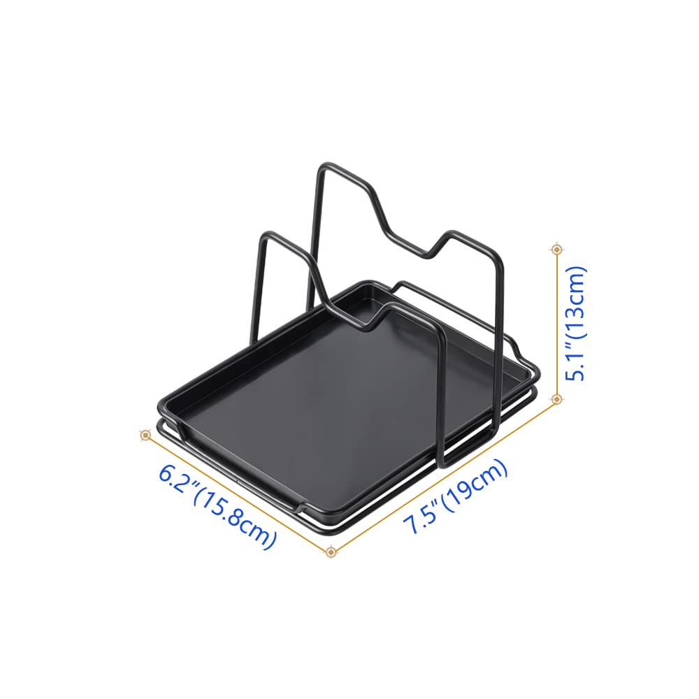 Poeland iron-base design provides a sturdy stand for wet kitchen items.
