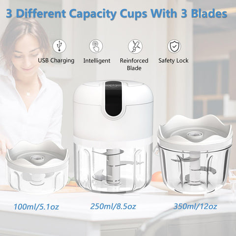Pogeair mini chopper with USB charging for cordless kitchen convenience
